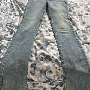 Express Light Blue Straight Leg Jeans